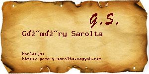 Gömöry Sarolta névjegykártya