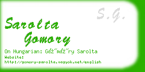 sarolta gomory business card